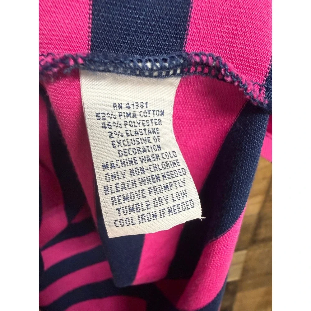 Polo Golf Ralph Lauren Mens XXL Performance Polo Shirt Pink‎ Navy Blue Striped
